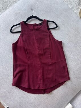 Banana Republic Burgundy Sleeveless Shell Top